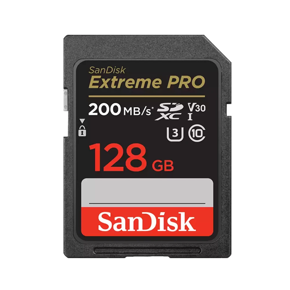 SanDisk Extreme Pro UHS-I Memory Cards 64G 128G 256GB SDXC 200M/S Memory Card Support C10, U3, V30, 4K for Digital Camera 32GB