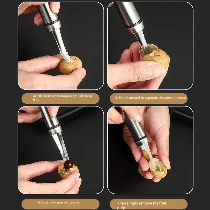 Stainless Steel Shrimp Deveiner Tool Ergonomic Handle Seafood Peeler Shrimp Cleaning Knife Kitchen Gadget for Meat Removal