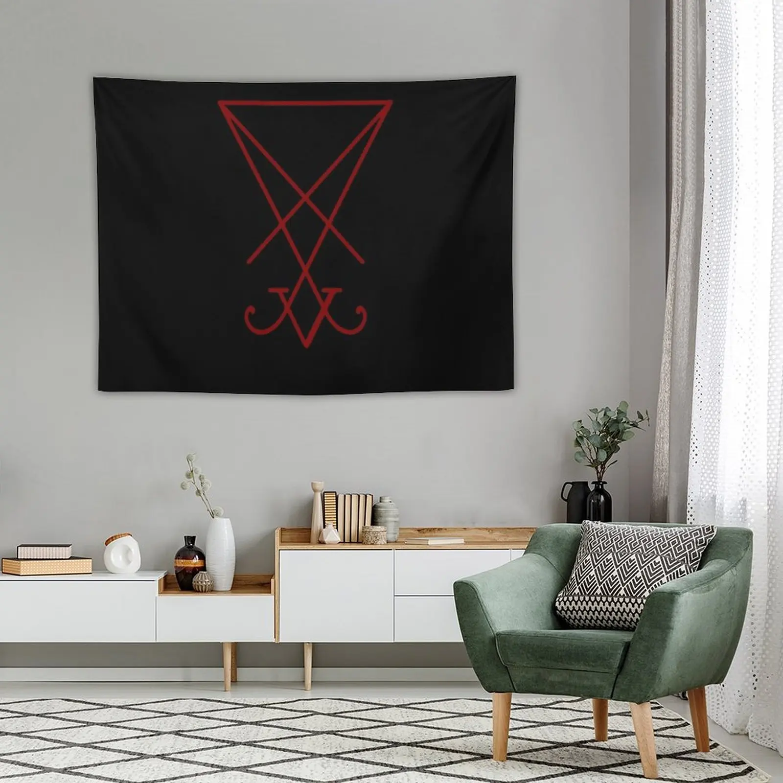 Tapiz de Lucifer Sigil para decoración de habitación, bonito tapiz decorativo para pared, alfombra