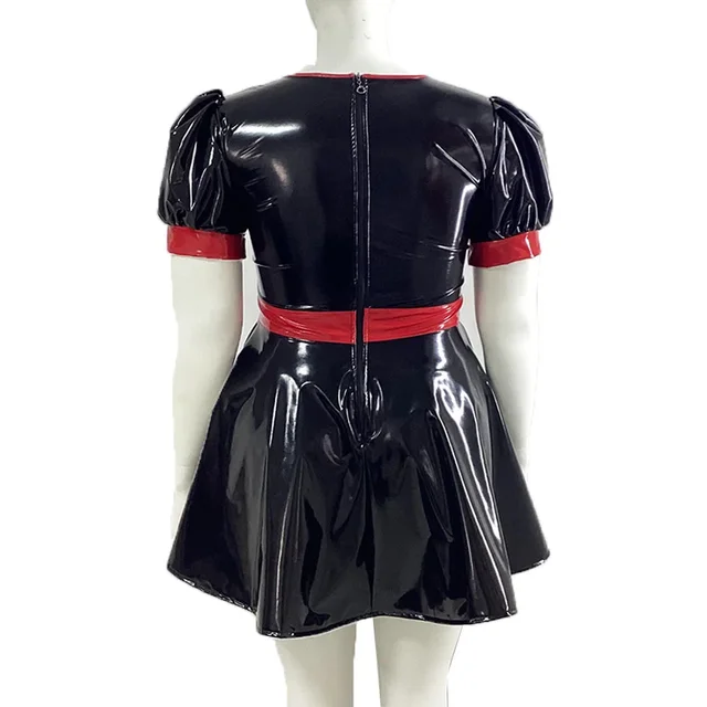 Puff Short Sleeve A-Line Dress 4
