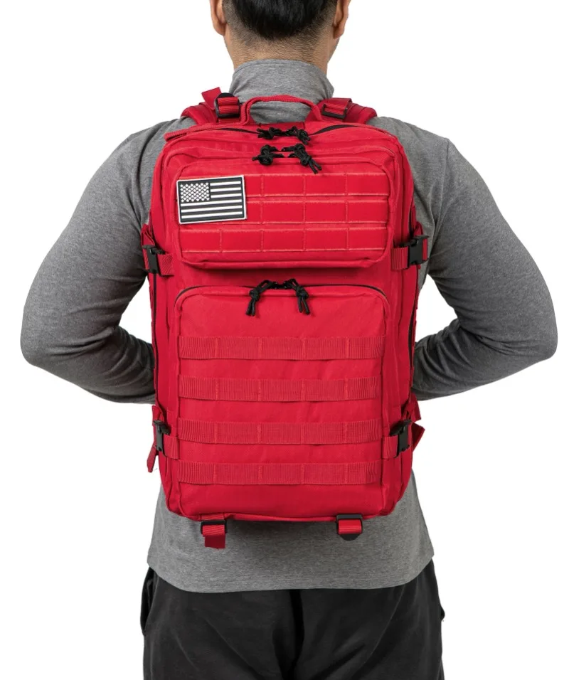 45L Tactical Backpack - Large Capacity Outdoor Hiking  Camping Bag for Men  Women