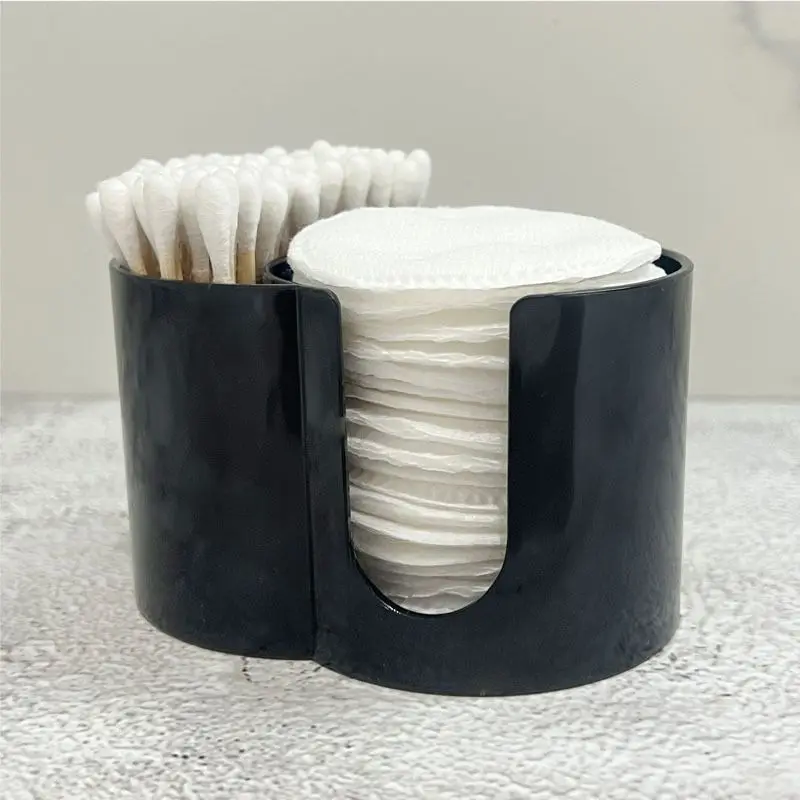 2-in-1 Cotton Storage Box - Integrated round cotton swab makeup remover with double holes 4
