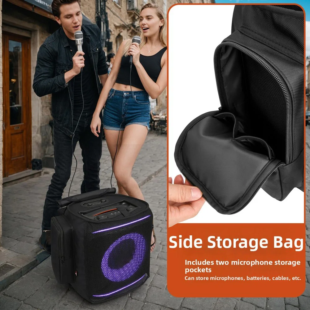 Tragbare Nylon-Staubschutzhülle für JBL PartyBox-Encore2, multifunktionale schützende Aufbewahrungstasche für Outdoor-Reise, Lautsprecher-Zubehör – Detail 4