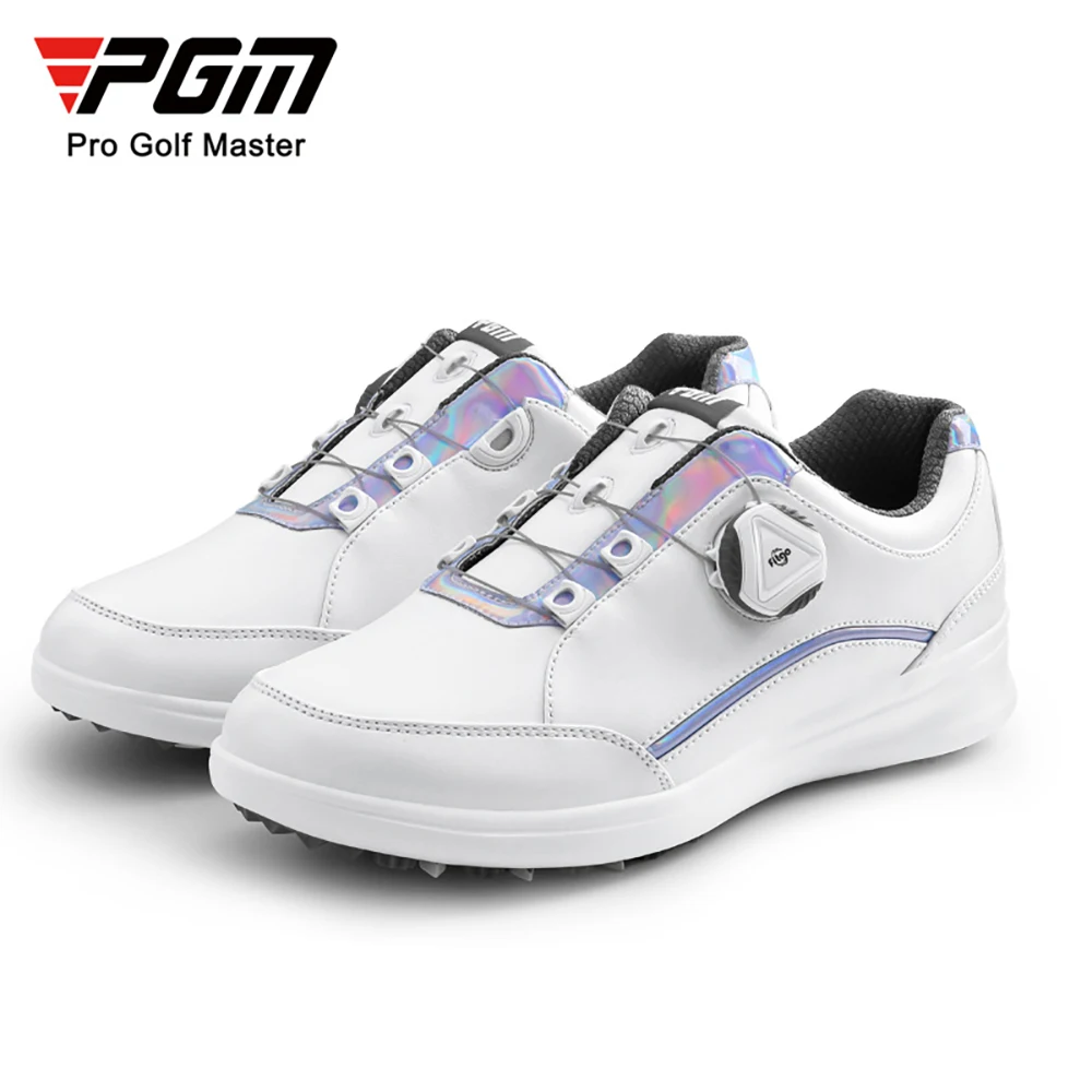PGM New Golf Shoes Women's Waterproof Shoes Super Fiber Colorful Anti sideslip Swirl Sneakers