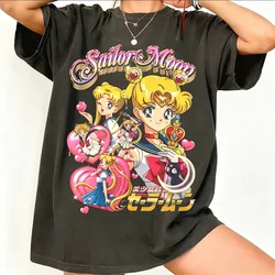 Retro 90s Anime Graphic Cotton Tee - Unisex Streetwear Casual Trend Shirt - S (6)