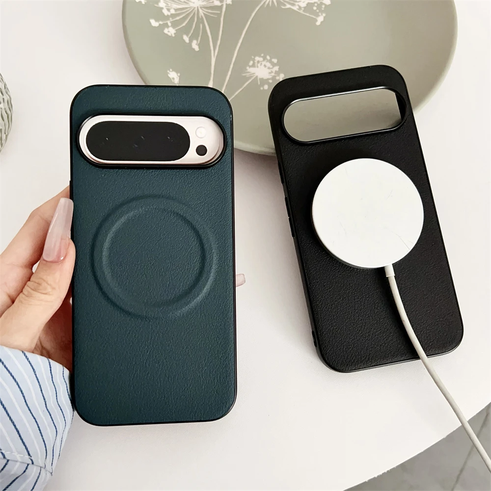 Vegan Leather Ultra Thin Magnetic Shockproof Phone Case