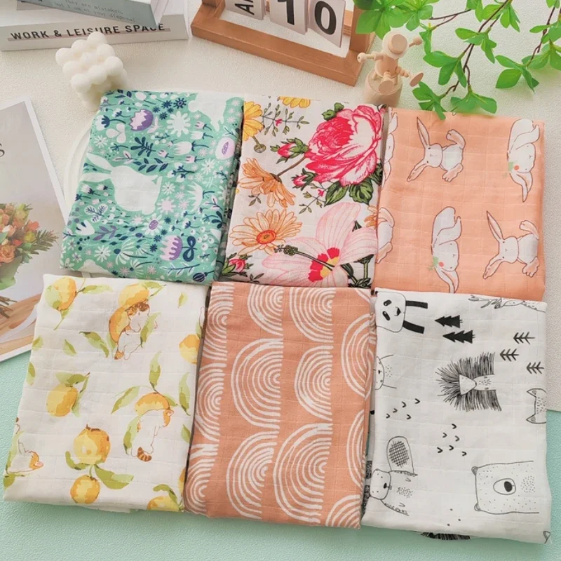 Bamboo Cotton Baby Blankets Soft Muslin Swaddle Wrap Infant Baby Blanket Feeding Burp Cloth Towel Newborns Stuff 60x60cm cotton muslin blanket cotton blanket swaddle blanket cotton swaddle cotton gauze blanket cotton muslin burp cloth