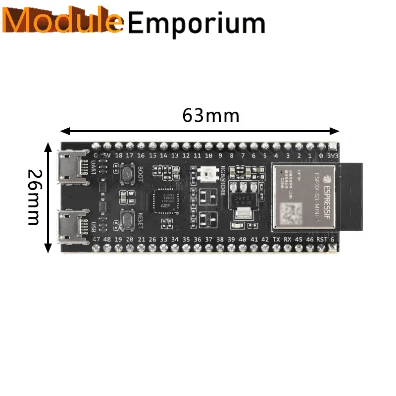 Scheda Di Sviluppo Espressif 8 Flash Esp32-S3-Mini-1 Wifi Bt Module Esp32-S3-Devkitm-1