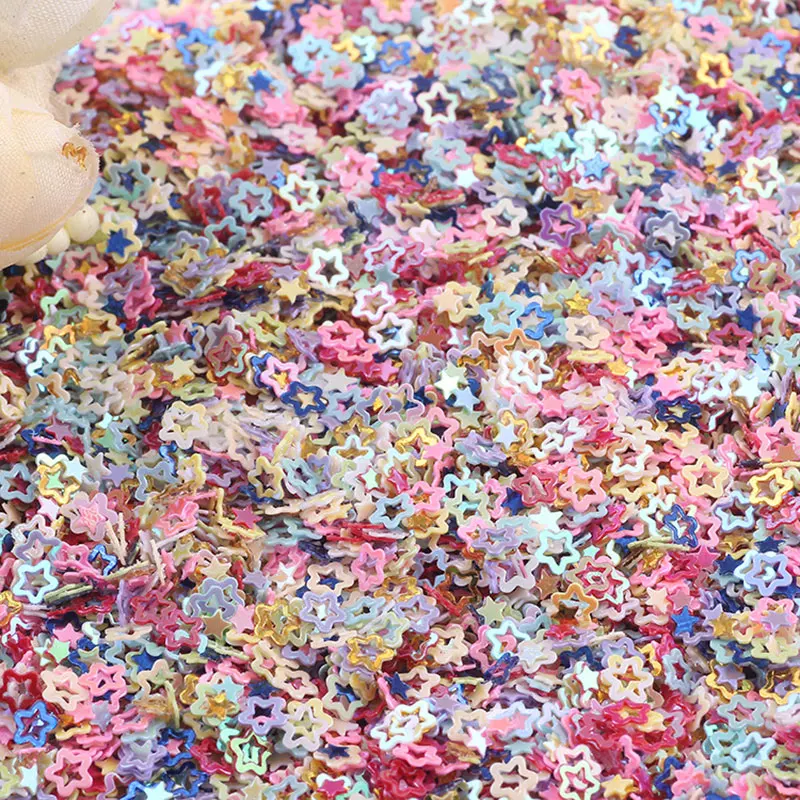 Description Picture 5 of item10g/batch Crystal Nail Sequin Hollow Pentagram Sheet Sequin Sequins For Nail Art Nail Art, Wedding Decoration Confetti