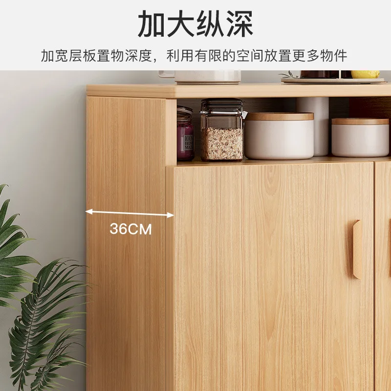 AOLIVIYA Living Room Wooden Sideboard Wine Cabinet Dish Storage Cabinet For Dining Room Kitchen Large Capacity Storage Shelf A7