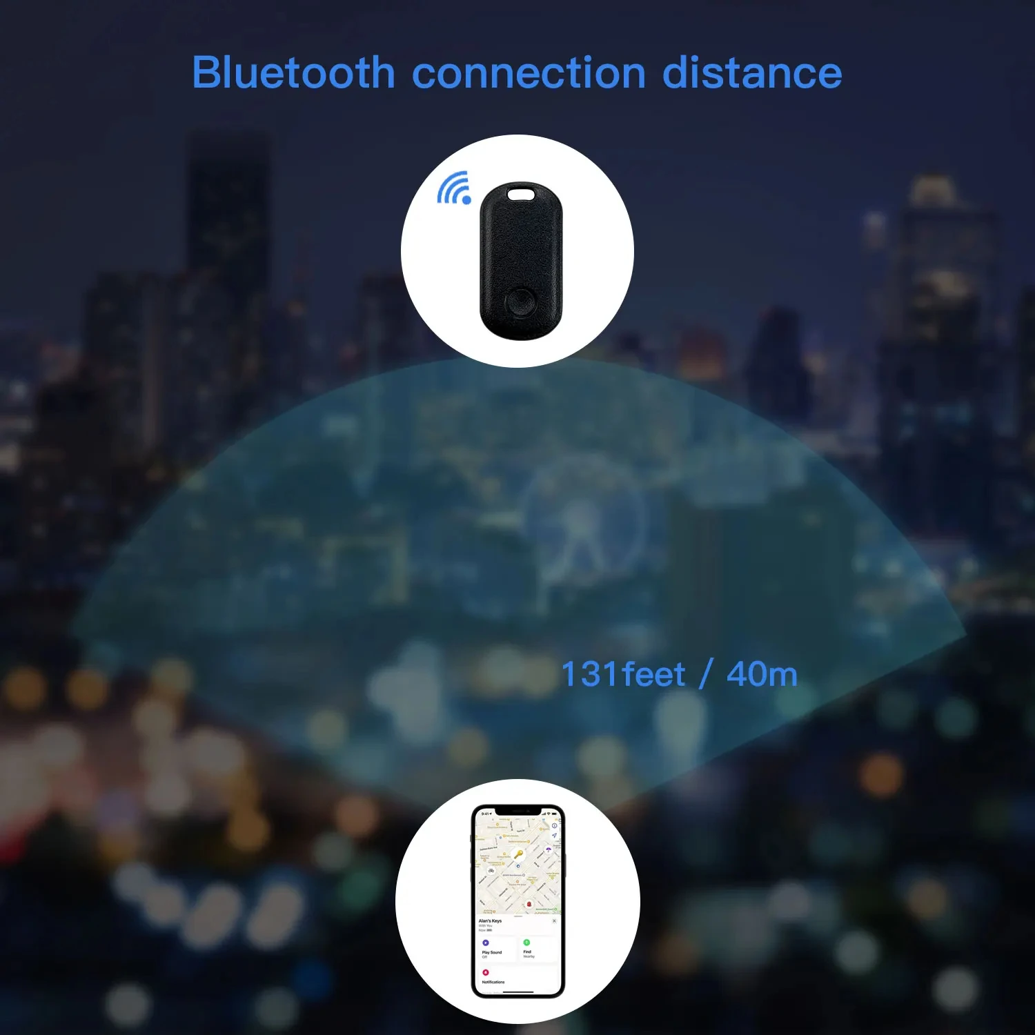 AiYaTo Mini GPS Tracker Bluetooth Compatible Location Finder Anti loss Key Smart Anti loss Find my IOS app