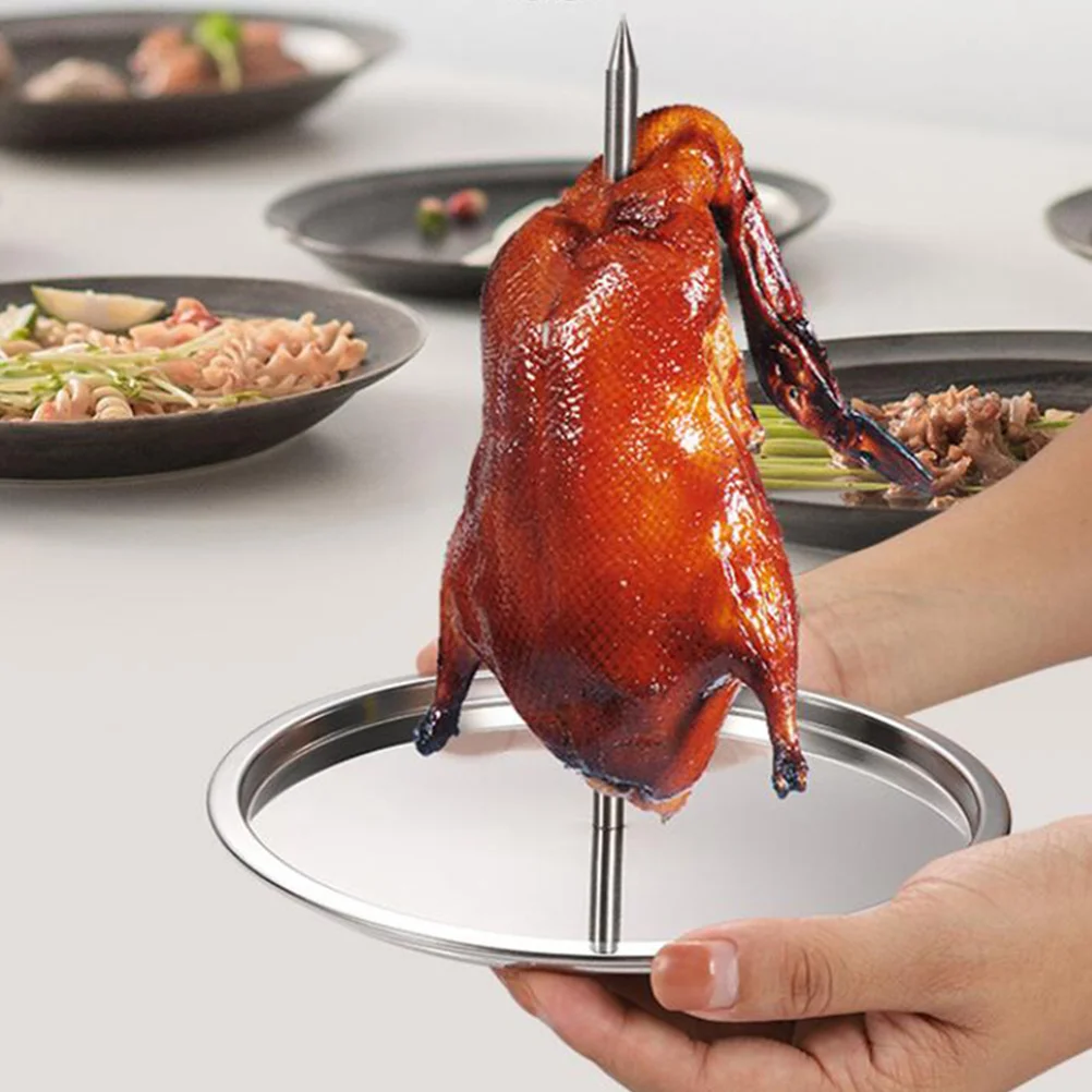 Vertical Stainless Steel Chicken Roasting Rack Premium Material Durable Design Easy Assemble Disassemble Great Roasting Chicken