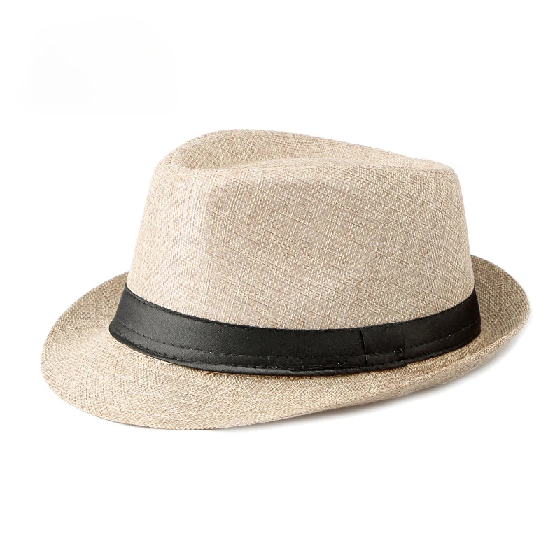 Middle-aged and Elderly Jazz Hat Fedoras Beach Linen Top Hat for Men and Women Spring Summer Outdoor Sun Protection fashion hat sun protection hat fedora hat