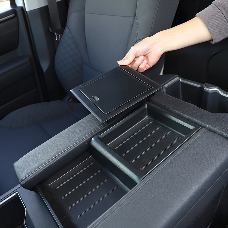 

For Toyota Tundra 2022-23 pickup Car Central Control Armrest Box Hidden Storage Box Privacy Storage Box ABS storage accessories