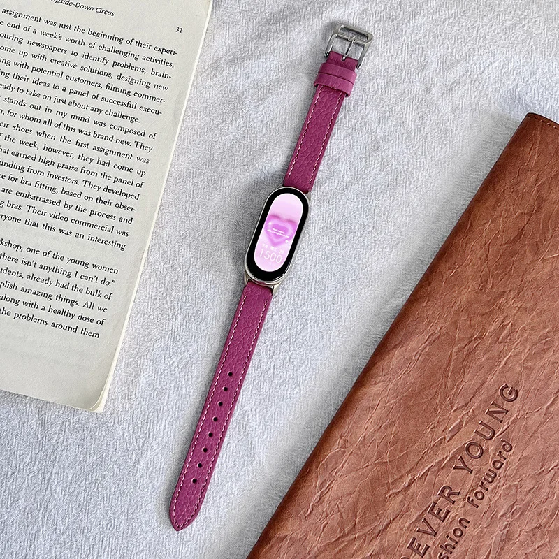 

Кожаный ремешок для Mi band 8, браслет Correa, сменный спортивный ремешок для Xiaomi band 8, ремешок для женских и мужских умных часов