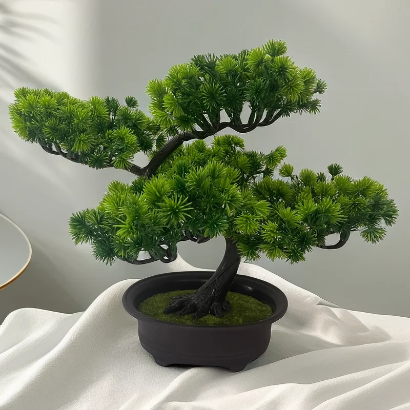 

Festival Potted Plant Simulation Decorative Bonsai Home Office Pine Tree Gift DIY Ornament Lifelike Accessory Artificial Bonsai