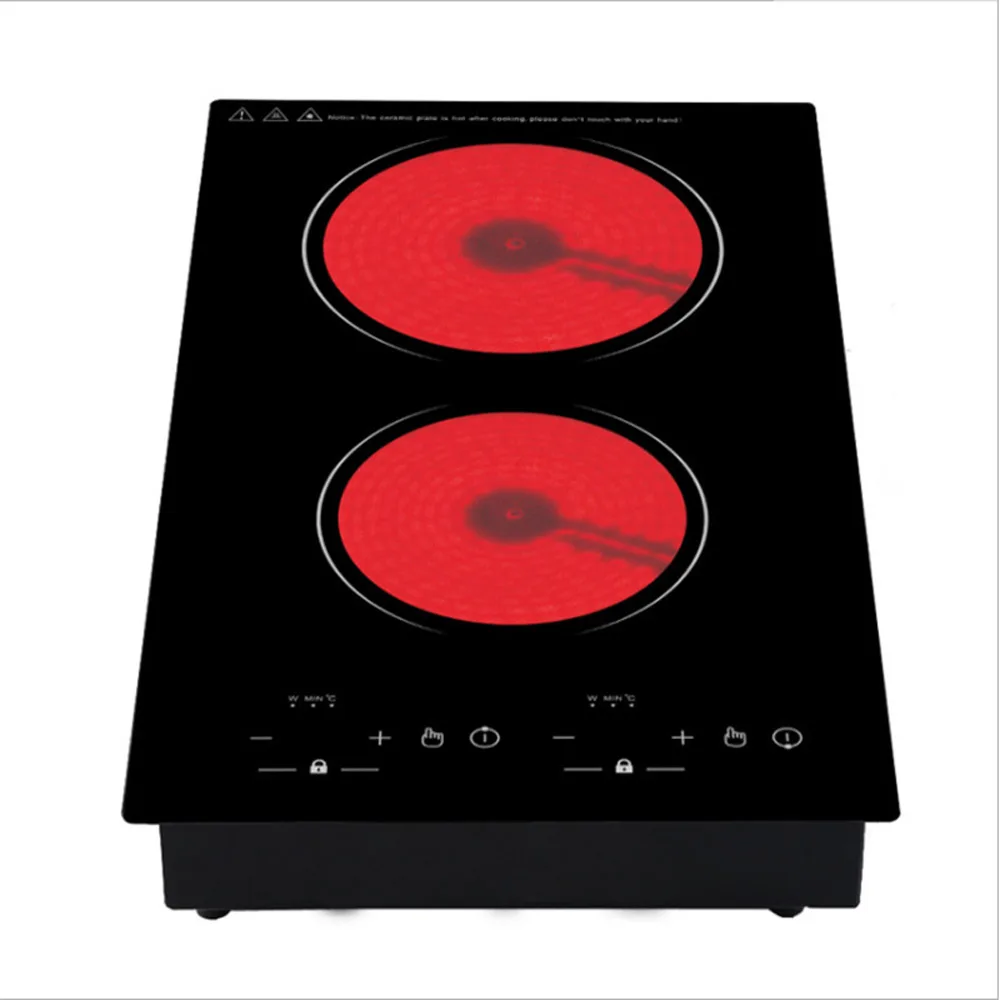 Embedded Double Induction Cooker Cooktop Stove Electric Cooker Ceramic Stove Household Kitchen Double Induction