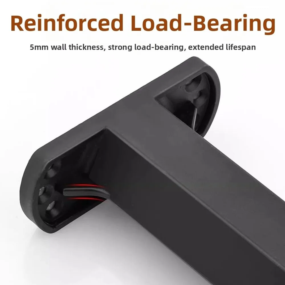 Heavy Duty Plastic Adjustable Bed Frame Support Legs Black