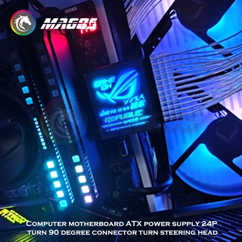 Atx Psu Conector de Transferência com Logotipo Personalizado Faça Você Mesmo Montagem Mod Peças Crença Padrão 5v Argb - Imagem 5
