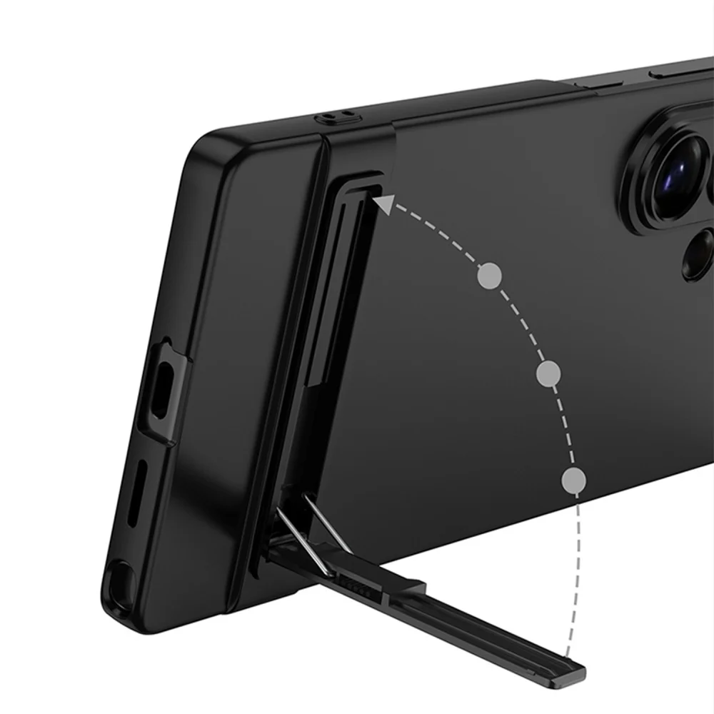 Ultra Thin Shockproof Invisible Fold Stand Phone Case with Hard Protection