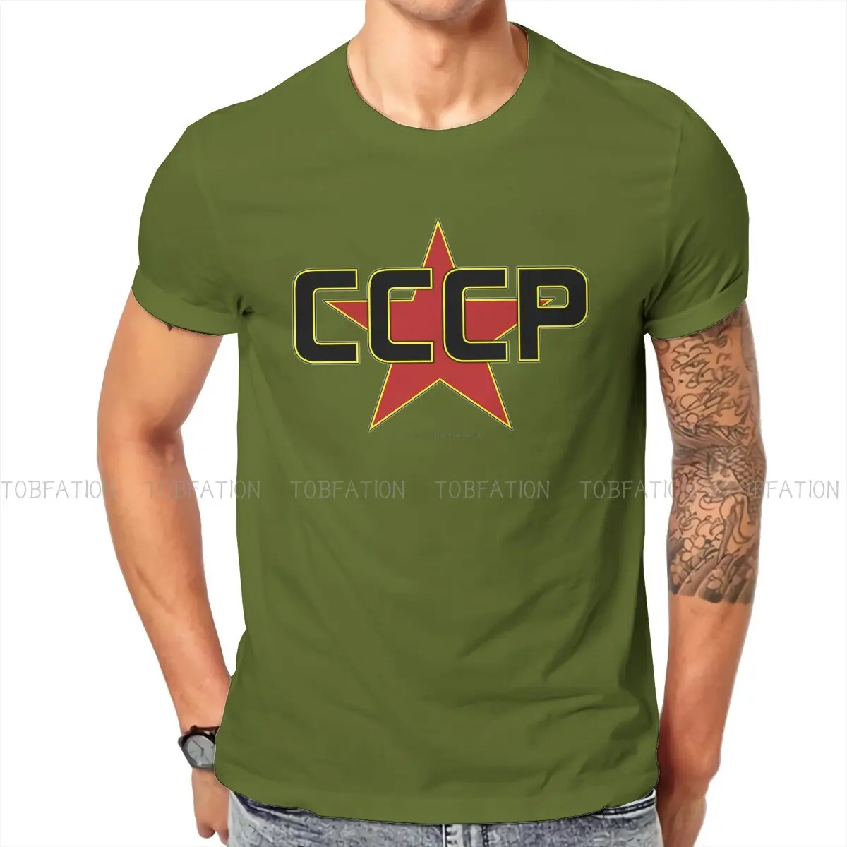 

Футболка с круглым вырезом, надписью СССР, 6XL