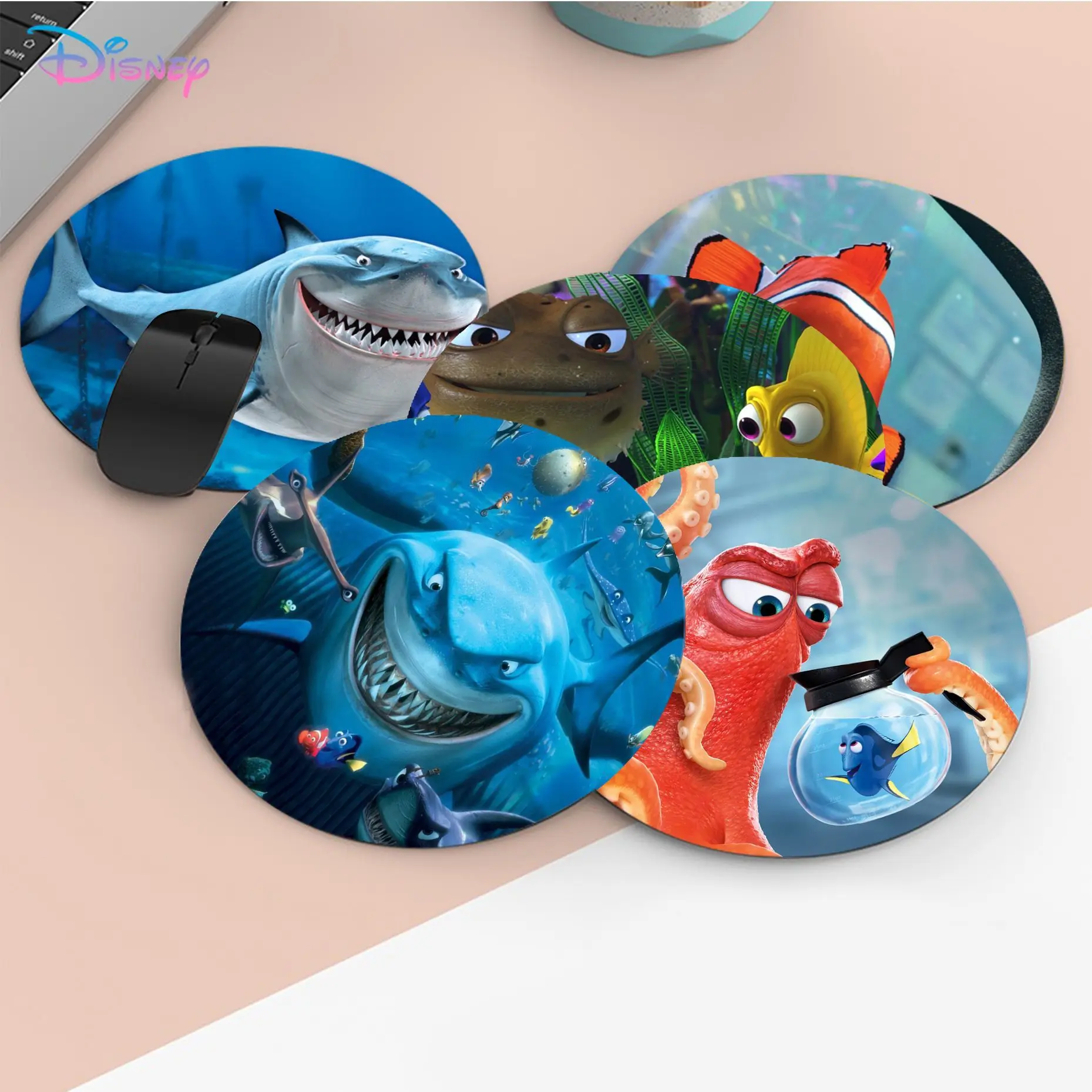 

Disney Finding Nemo Mousepad Anti-Slip Round Cabinet Gaming Laptop Computer Desk Mat Office Pad Mouse Mat for PC Gamer Mousemat