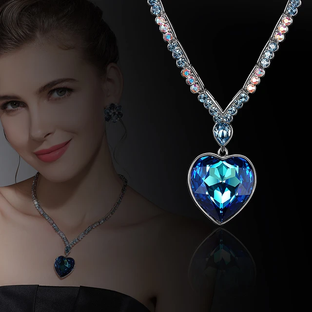 Heart Of The Ocean Pendant Necklace | Fruugo AE