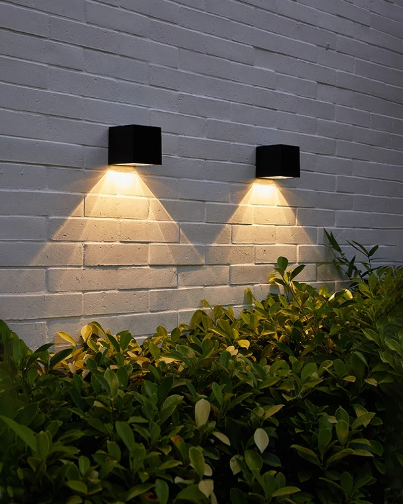 LED Solar Licht Outdoor Garten quadratische Wand lampe Sonnenlicht Sensor IP65 wasserdicht Innenhof Hof Balkon Zaun Dekoration Lampen – Detail 18