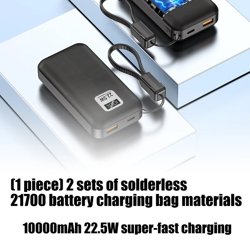 NonSolder 21700 Scatola batteria Powerbank Shell Design compatto per zaini e trasporto in tasca Design facile da montare - immagine 5
