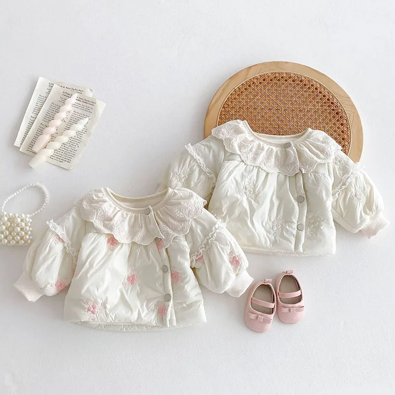 New Winter 0-4Yrs Newborn Baby Girls Thick Coat Children Thick Warm Clothes Infant Baby Girls Thicken Warm Cardigan Coat