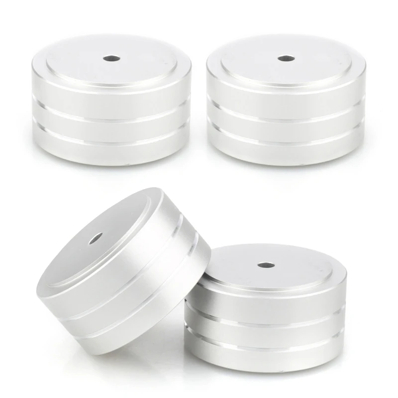 4pcs Speaker Isolation Feet Pad Hifi Vibration Proof Floor Protector With Nonslip Rubber Mat