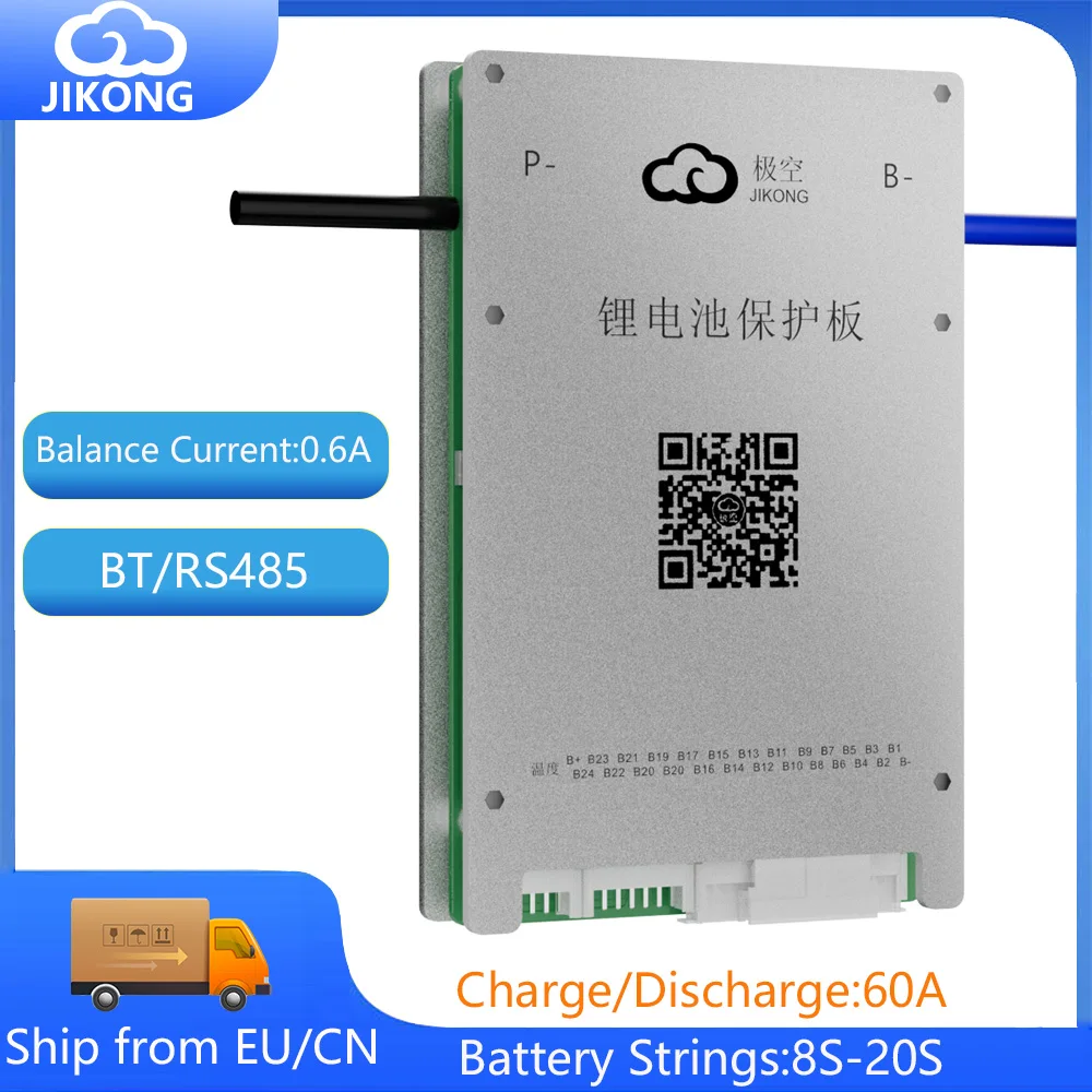 

Active balance JIKONG BMS Continuous output current 40A 60A Li-Ion Lto lifepo4 battery 3S 4S 6S 7S 8S 10S 12S 13S 14S 16S 20S