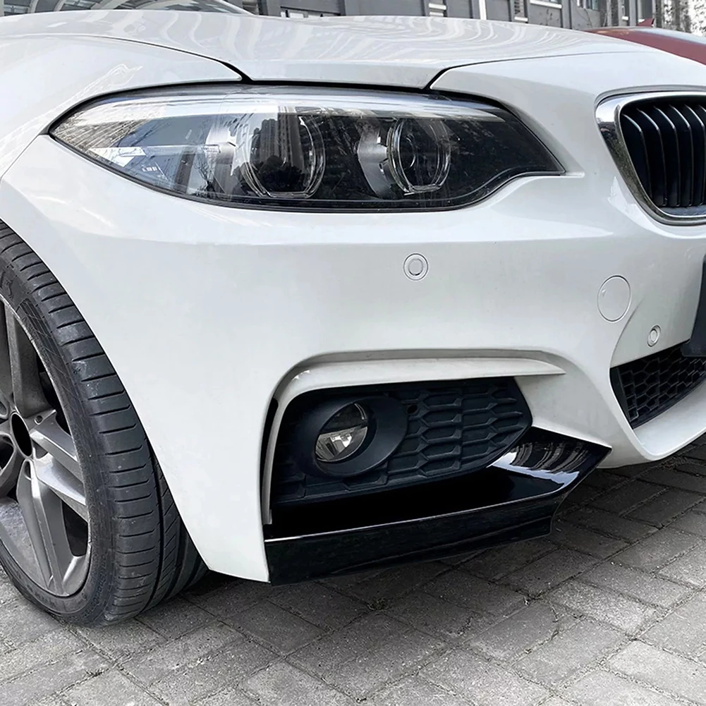 앞 범퍼 사이드 립 스포일러 커버, 앞 랩 코너 스티커, BMW 2 시리즈 F22 F23 M 스포츠 2014 2022, 자동차 액세서리 교체