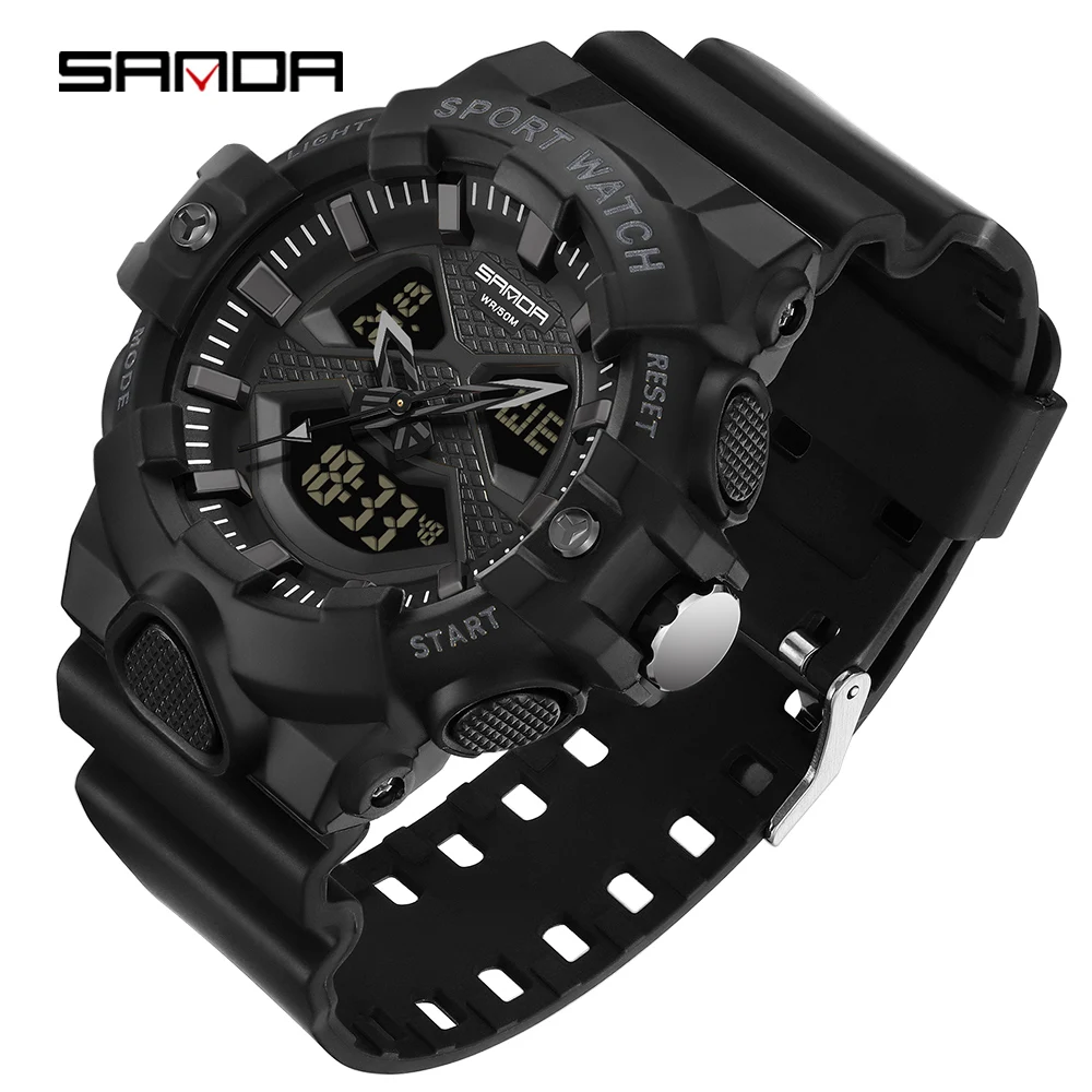 SANDA G Style Men Digital Watch Shock Military Sports Watches Waterproof Electronic Wristwatch Mens Clock Relogio Masculino 3150