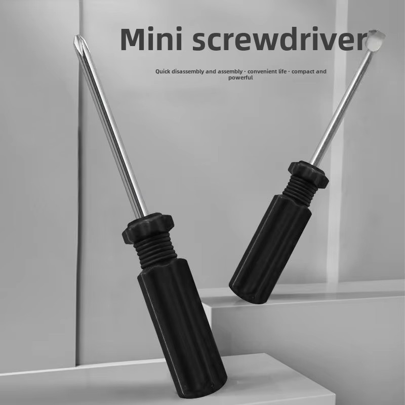 2024 4MM Black Screwdriver 10CM Mini Small Screwdriver Hand-held Disassembly Tool Portable