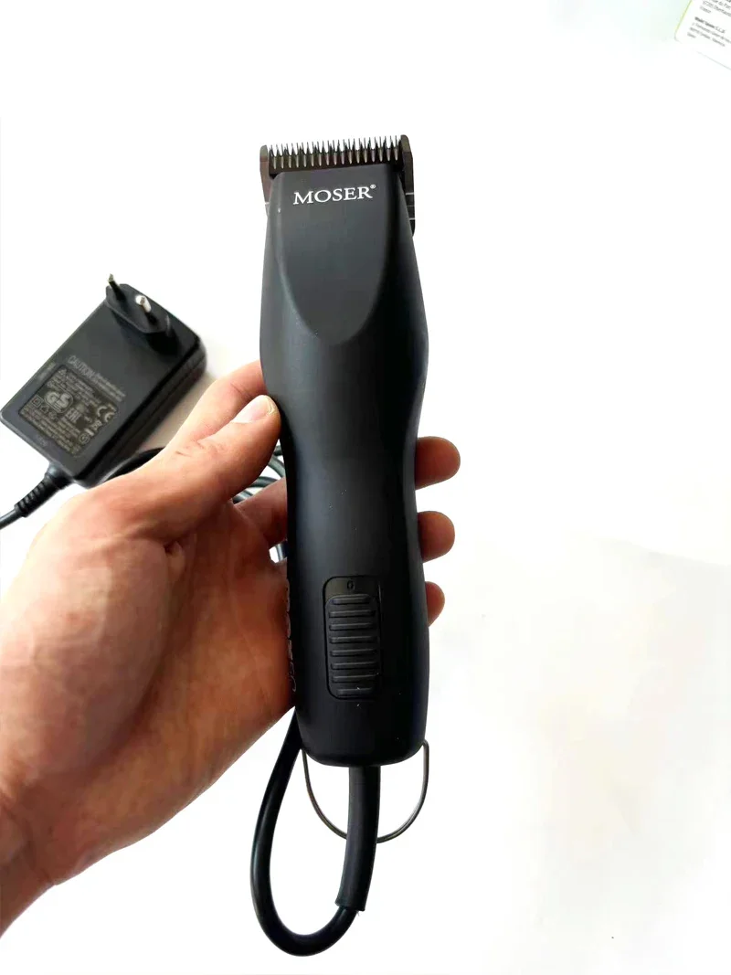 Moser MAX 50 Professional Silent Animal Clipper 1mm Blade Included with Attachment Combs for Efficient Grooming