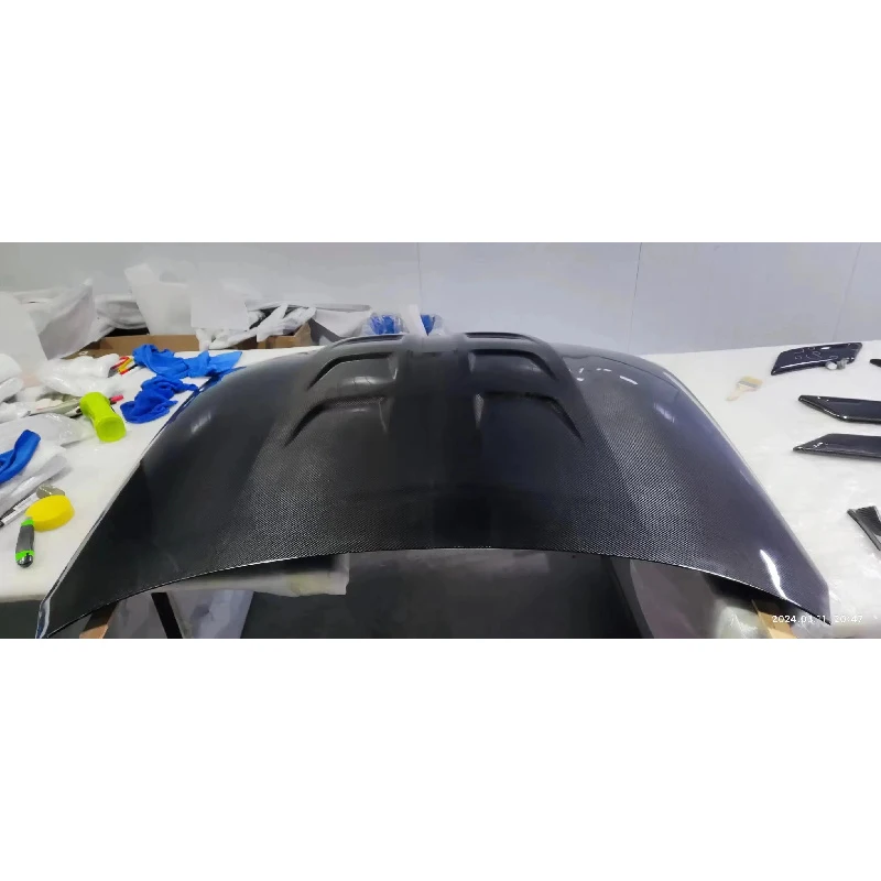 드라이 카본 파이버 차체 키트 엔진 후드 프론트 커버 후드 (G80 M3 M4 G82 G83 용)