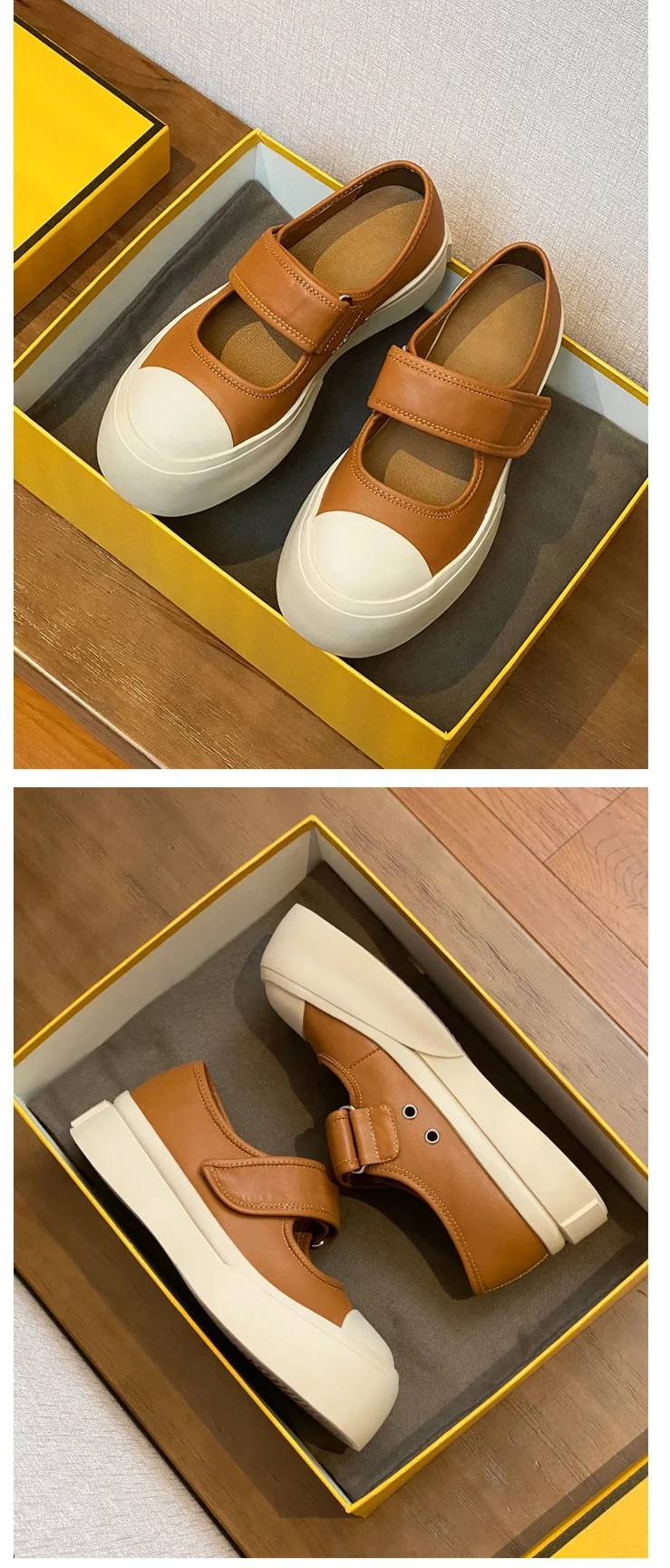 Le stesse scarpe francesi brutte di Zhao Ruth, Mary 2023, con fondo spesso, piccole scarpe bianche con testa grande, singole_voghion.com