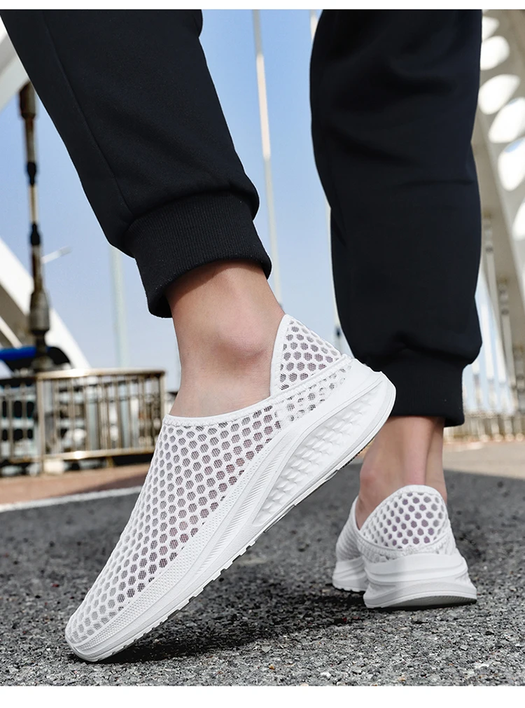 Women Men Summer Mesh Shoes Men's Sneakers Breathable Lightweight Running Shoes Slip on Outdoor Women's Sports Tennis Shoes