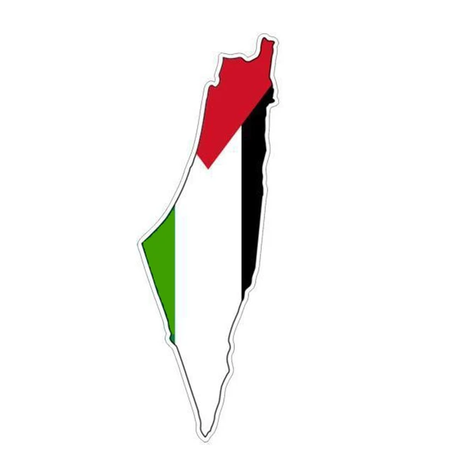 Funny Car Sticker Palestine Gazza Jews Flag Map Car Styling