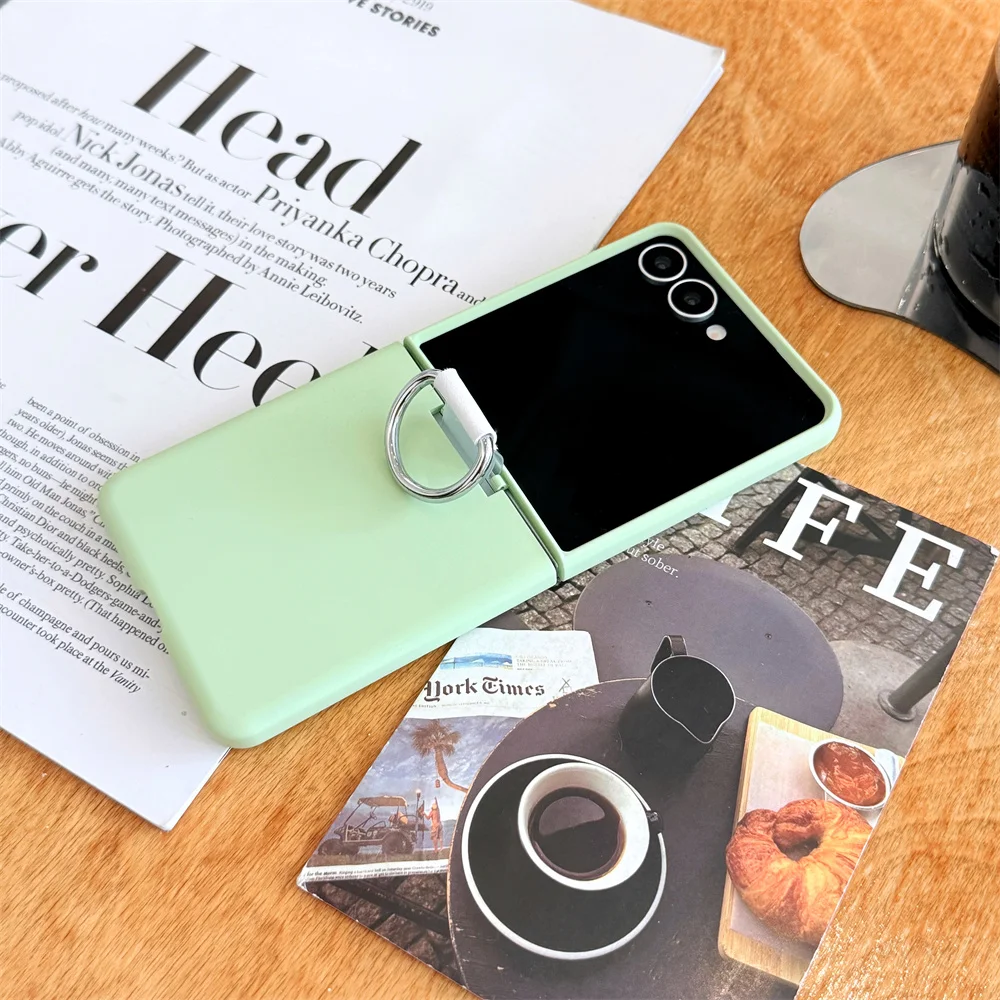 Soft Silicone Ring Phone Case with All-Inclusive Hinge Protection