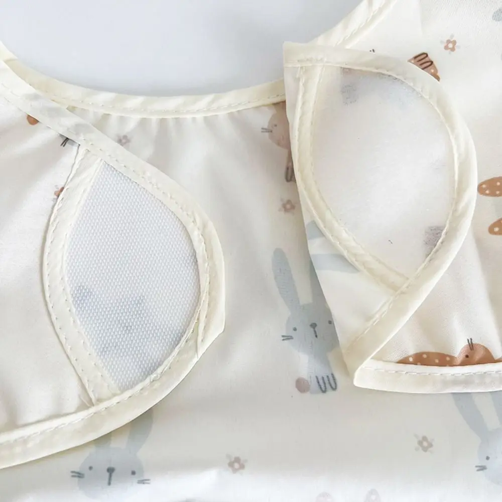 Animal Pattern Baby Feeding Bib Anti-dirty Waterproof Baby Drooling Bibs Comfortable Short Sleeve Saliva Towel Burp Apron