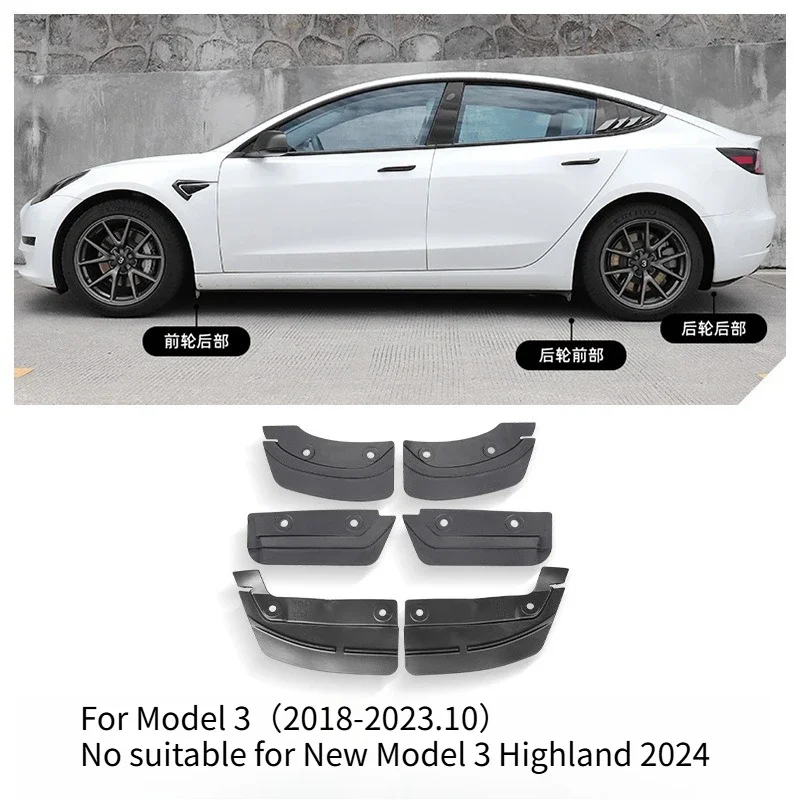 לטסלה מודל 3 מודל Y ג'וניפר 2018-2025 מגני בוץ מגנים פנדר אנטי-חול קידמי אחורי מגן פנדר אוטומטי
