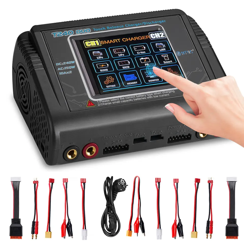 HTRC T240 Duo RC Charger Discharger AC 150W DC 240W 10A Dual