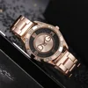 Luxury New Brand Women Watch Fashion with Diamonds Crystal Design Quartz Watches Leisure Rose Gold Stainless Steel Strap Clock 4
