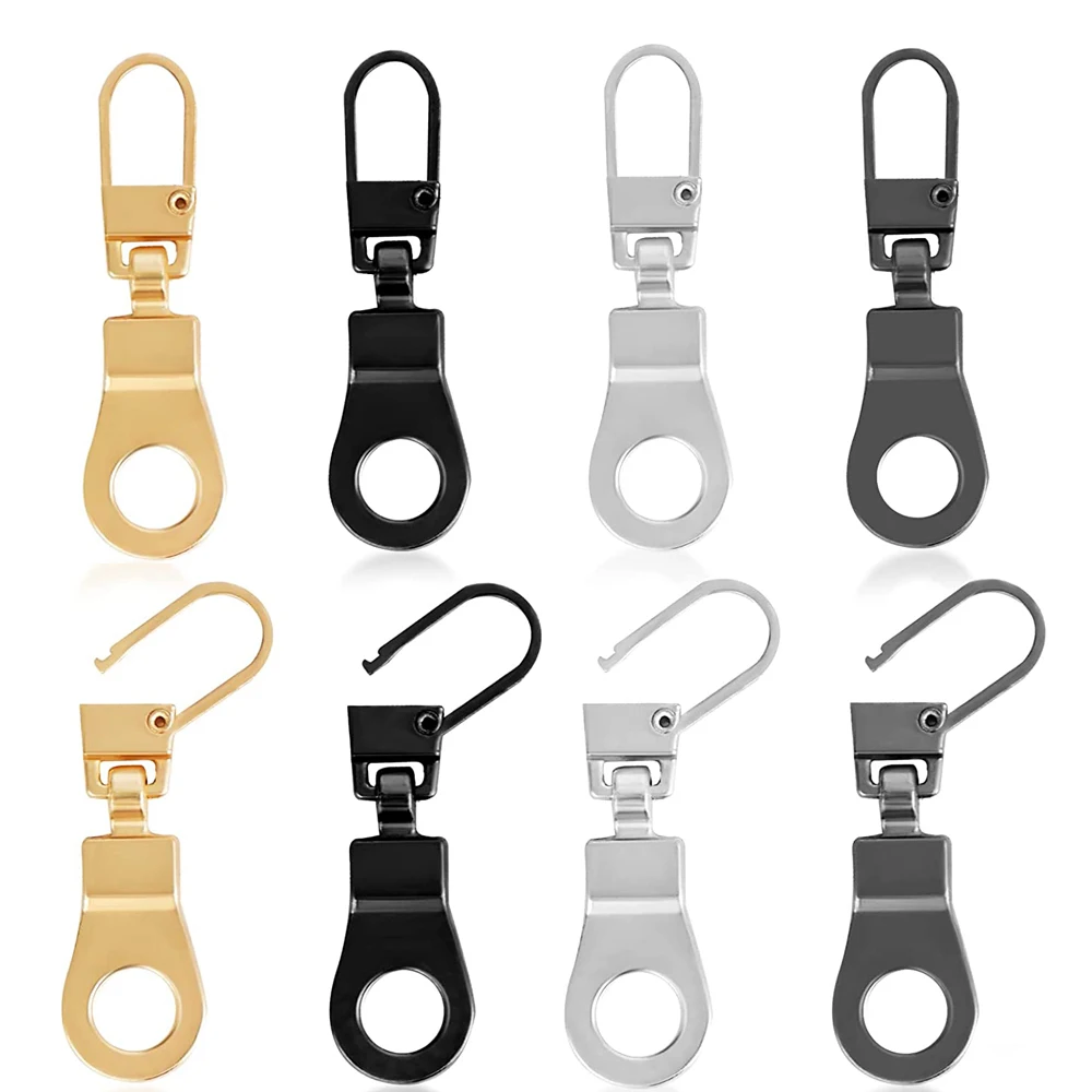 

10Pcs Zipper Replacement Slider Metal Slider Removable Zipper Pull Replacement Slider Kit for Luggage Coat Boots Backpack