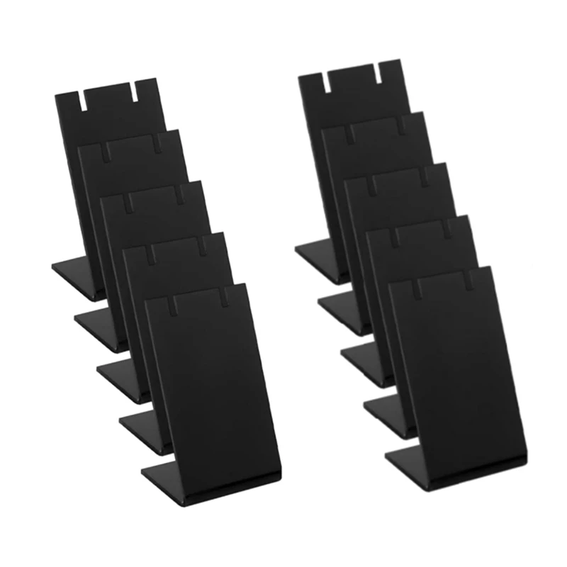 

10 Packs Acrylic Earring Holder Acrylic Earring Display Rack L-Shape Earrings Ear Studs Rack