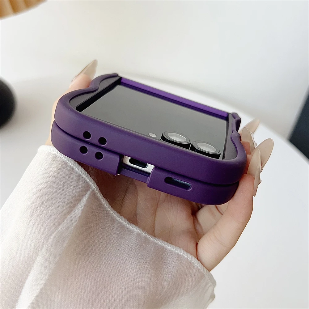 Curly Wave Magnetic Matte Shockproof Phone Case with Magsafe Bracket and Stand Holder