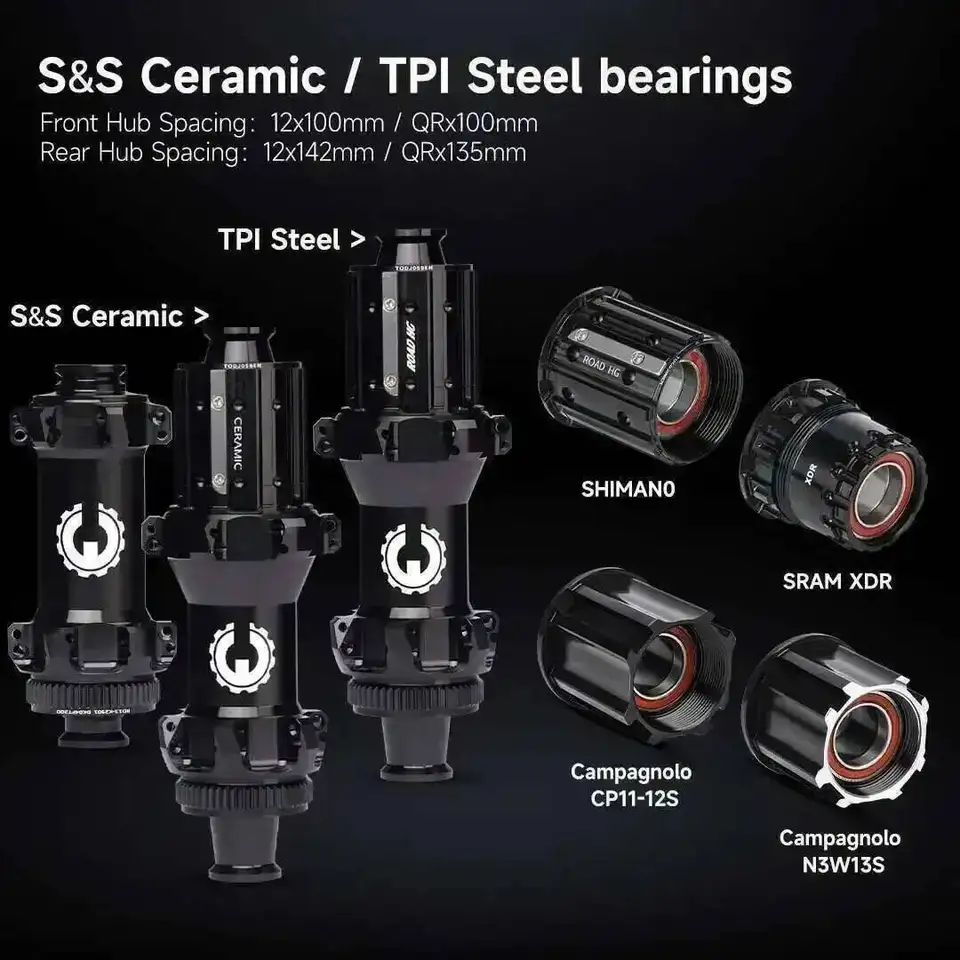 ロードバイク用カーボンホイール,ディスクブレーキ,ラチェットシステム