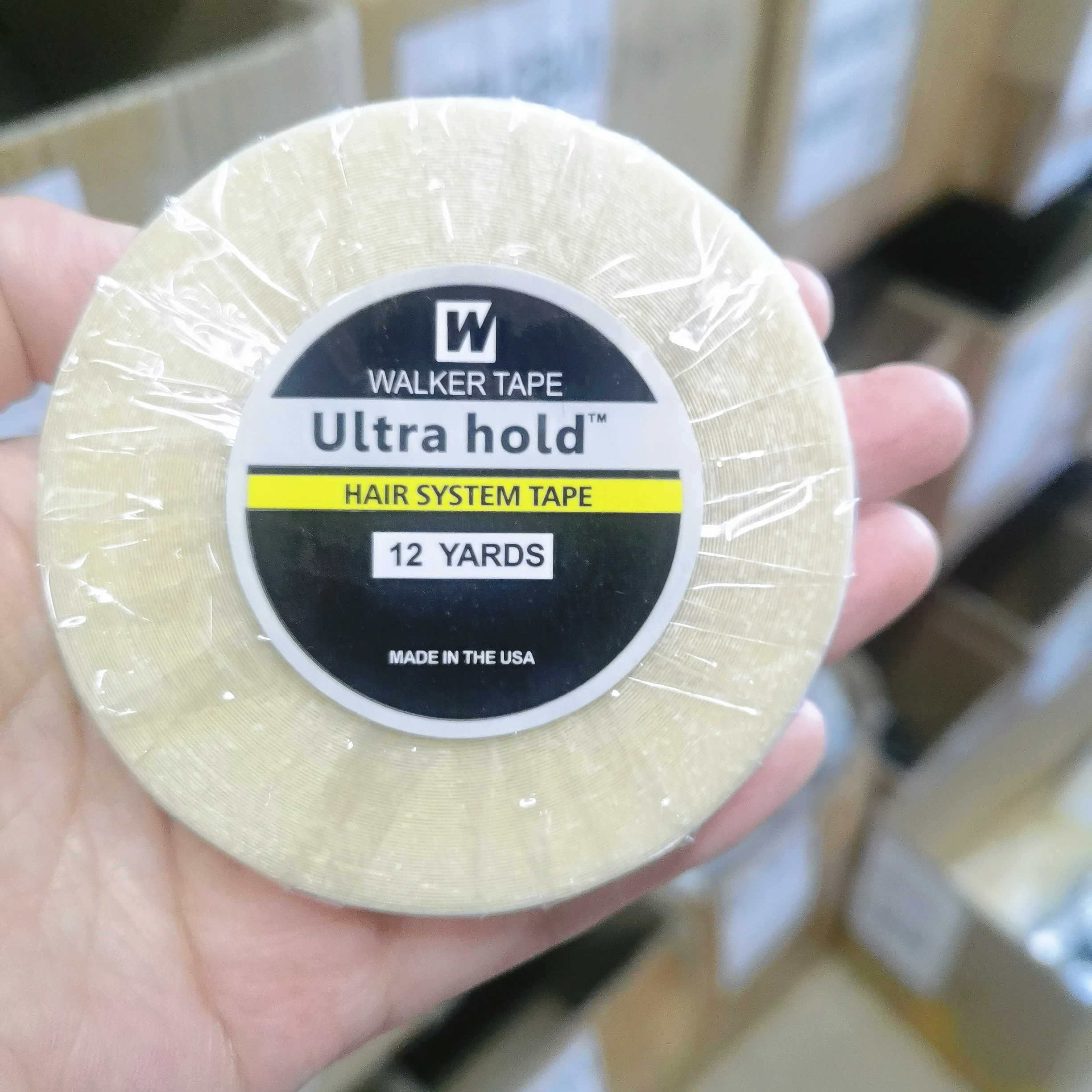 Lace Wig tape glue for hair extensions Ultra Hold Adhesive Tape glue for wig 12Yards Lace Wig Glue Hair System Tape For Toupees wig glue hair bonding glue hair extension tape lace wig glue hair tape wig tape